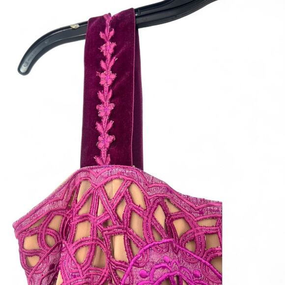 Max Nugus 2 / S Haute Couture dress & matching jacket embroidery lace cutouts - Picture 4 of 5